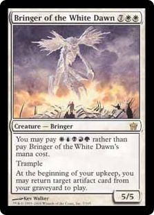 【Foil】《白の夜明けの運び手/Bringer of the White Dawn》[5DN] 白R