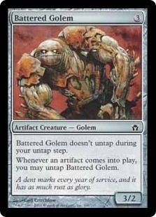 《乱打されるゴーレム/Battered Golem》[5DN] 茶C