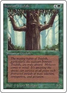 《鉄の根の樹人族/Ironroot Treefolk》[2ED] 緑C