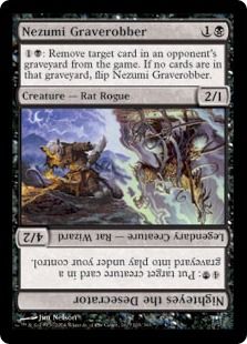 【Foil】《鼠の墓荒らし/Nezumi Graverobber》[CHK] 黒U
