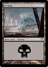 【Foil】(297)《沼/Swamp》[CHK] 土地