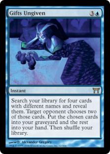 【Foil】《けちな贈り物/Gifts Ungiven》[CHK] 青R
