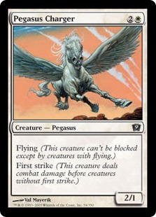 【Foil】《突撃ペガサス/Pegasus Charger》[9ED] 白C