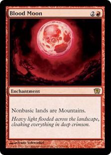 【Foil】《血染めの月/Blood Moon》[9ED] 赤R