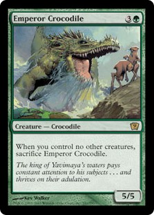 【Foil】《皇帝クロコダイル/Emperor Crocodile》[9ED] 緑R