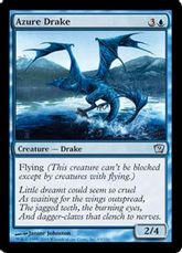 【Foil】《蒼穹のドレイク/Azure Drake》[9ED] 青U