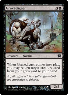 【Foil】《グレイブディガー/Gravedigger》[9ED] 黒C