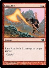 【Foil】《溶岩の斧/Lava Axe》[9ED] 赤C