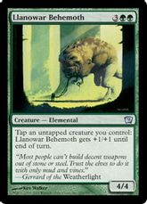 【Foil】《ラノワールのビヒモス/Llanowar Behemoth》[9ED] 緑U