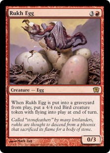 【Foil】《ルフ鳥の卵/Rukh Egg》[9ED] 赤R