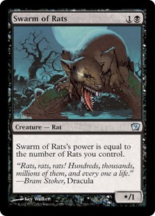 【Foil】《ネズミの大群/Swarm of Rats》[9ED] 黒U