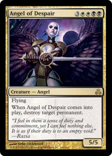 【Foil】《絶望の天使/Angel of Despair》[GPT] 金R