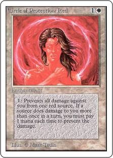 《赤の防御円/Circle of Protection: Red》[2ED] 白C