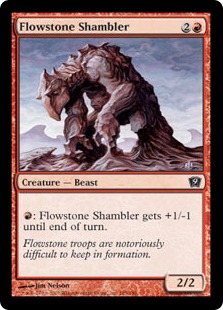 【Foil】《流動石のシャンブラー/Flowstone Shambler》[9ED] 赤C