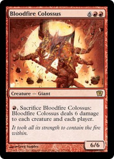 【Foil】《沸血の巨像/Bloodfire Colossus》[9ED] 赤R