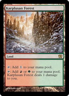 【Foil】《カープルーザンの森/Karplusan Forest》[9ED] 土地R