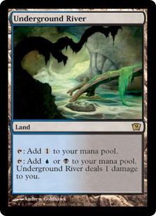 【Foil】《地底の大河/Underground River》[9ED] 土地R
