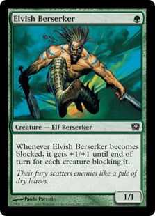 【Foil】《エルフの狂戦士/Elvish Berserker》[9ED] 緑C