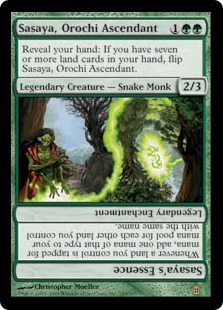 《上位の大蛇、ささ弥/Sasaya, Orochi Ascendant》[SOK] 緑R