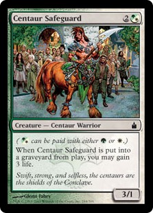 【Foil】《ケンタウルスの護衛兵/Centaur Safeguard》[RAV] 金C