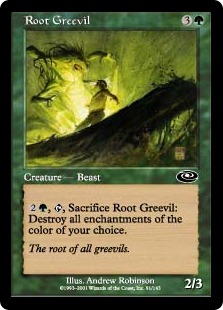 【Foil】《始祖グリーヴィル/Root Greevil》[PLS] 緑C