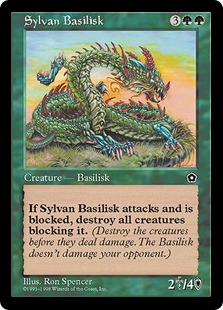 《森のバジリスク/Sylvan Basilisk》[PO2] 緑R