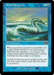 《仮装の大海蛇/Veiled Serpent》[USG] 青C