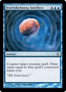 【Foil】《抗い難い知力/Overwhelming Intellect》[SOK] 青U