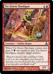 【Foil】《ブリキ通りの悪党/Tin Street Hooligan》[GPT] 赤C