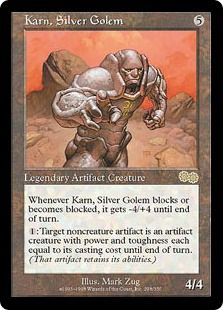 《銀のゴーレム、カーン/Karn, Silver Golem》[USG] 茶R