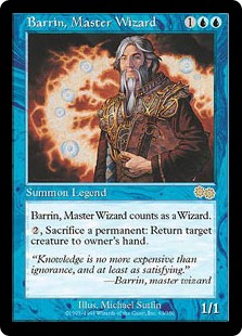《練達の魔術師バリン/Barrin, Master Wizard》[USG] 青R