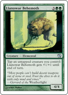《ラノワールのビヒモス/Llanowar Behemoth》[9ED] 緑U