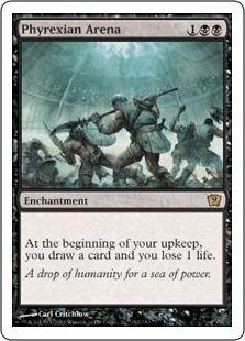 《ファイレクシアの闘技場/Phyrexian Arena》[9ED] 黒R