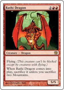 《ラースのドラゴン/Rathi Dragon》[9ED] 赤R
