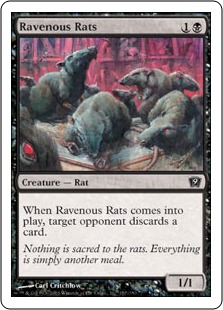 《貪欲なるネズミ/Ravenous Rats》[9ED] 黒C