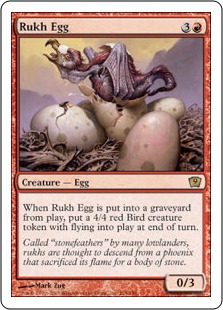 《ルフ鳥の卵/Rukh Egg》[9ED] 赤R