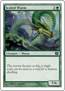《甲鱗のワーム/Scaled Wurm》[9ED] 緑C