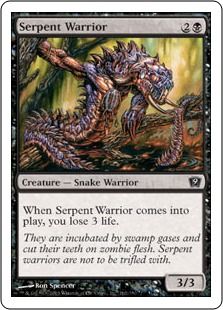《蛇人間の戦士/Serpent Warrior》[9ED] 黒C