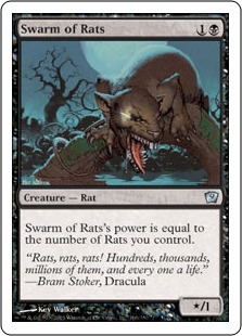 《ネズミの大群/Swarm of Rats》[9ED] 黒U