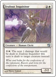 《盲信の審問官/Zealous Inquisitor》[9ED] 白U
