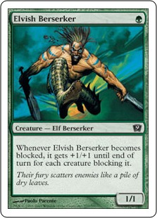 《エルフの狂戦士/Elvish Berserker》[9ED] 緑C