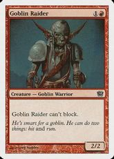 《ゴブリンの略奪者/Goblin Raider》[9ED] 赤C