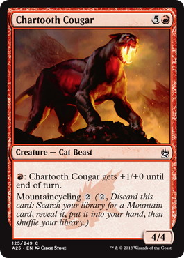 《黒焦げ牙のクーガー/Chartooth Cougar》[A25] 赤C