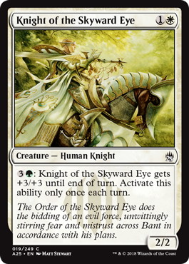 【Foil】《天望の騎士/Knight of the Skyward Eye》[A25] 白C
