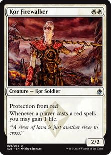 【Foil】《コーの火歩き/Kor Firewalker》[A25] 白U