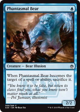 【Foil】《幻影の熊/Phantasmal Bear》[A25] 青C