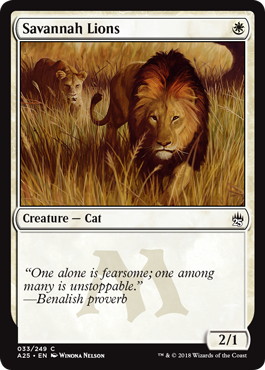 《サバンナ・ライオン/Savannah Lions》[A25] 白C