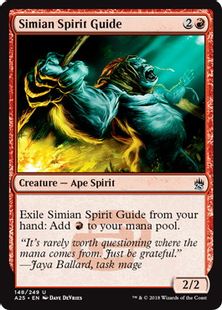 《猿人の指導霊/Simian Spirit Guide》[A25] 赤U
