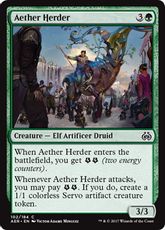 【Foil】《霊気運用者/Aether Herder》[AER] 緑C