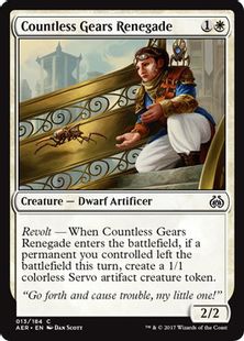 【Foil】《精緻会の改革派/Countless Gears Renegade》[AER] 白C